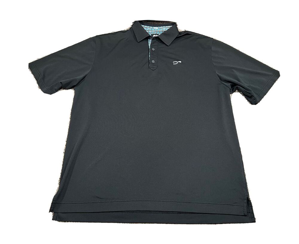 FootJoy Men’s Spur Logo Short Sleeve Mesh Polo Shirt Size XL Black